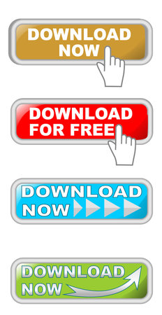 Set of web buttons for download in four color variants