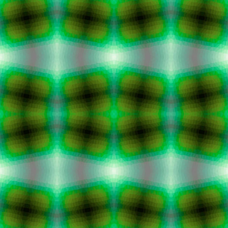 Polygonal patterned white and green background on dark area