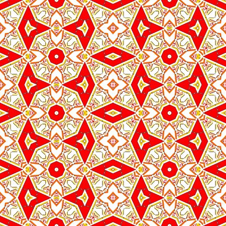 Background with classical cubistic patterns in white and redの写真素材