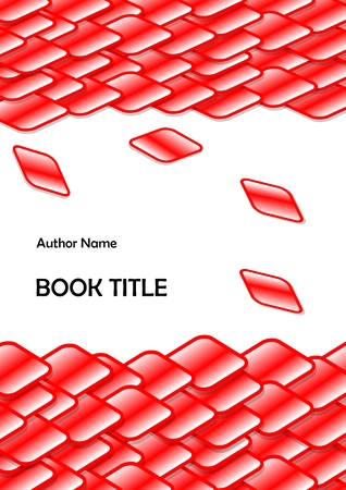 Abstract template design with colored cubes のイラスト素材