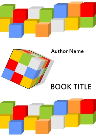 Abstract template design with multicolored cubesのイラスト素材