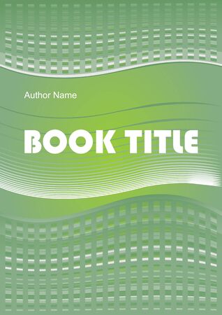 Abstract template design for book, leaflet, flyer, report with green and white wavesのイラスト素材