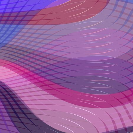 Modern abstract background in purple color shade with overlapping wave curvesのイラスト素材
