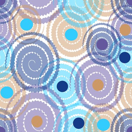 Seamless modern abstract background with gritty snail patternsのイラスト素材