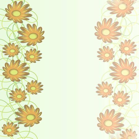 Soft abstract background in pastel colors with floral motif in pastel colorsの写真素材