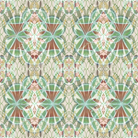 Vintage abstract background tile with floral motif in soft pastel colorsの写真素材