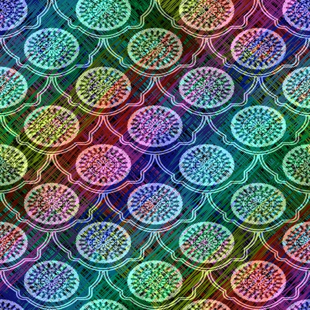 Abstract background with lace patterns on rainbow areaの写真素材