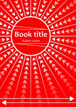 Abstract template design for book, leaflet, flyer, report with red circle and raysのイラスト素材