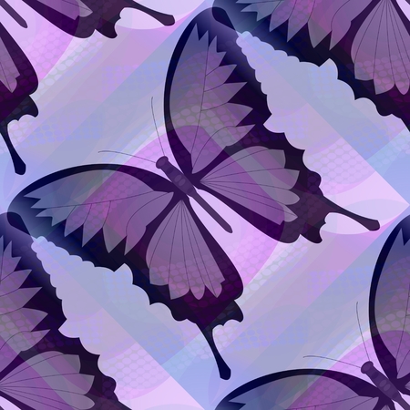 Abstract purple background with butterfly on purple smudge areaの写真素材
