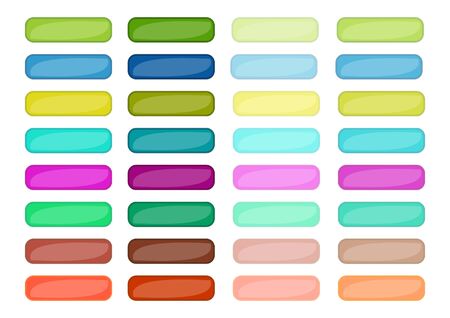 Mega set of web empty buttons in different colors, vector EPS10のイラスト素材