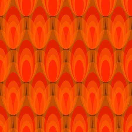 Tulip pattern abstract vector seamless background in red design, eps10のイラスト素材