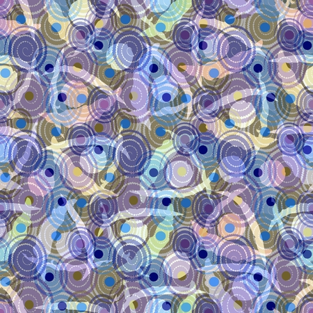 Moderne background tile with triangle, circle and gritty swirl elements. Seamless patterns in muted colors.の写真素材