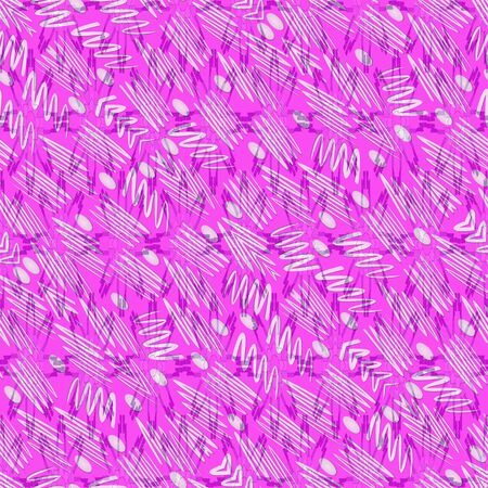 Grunge rose background with white doodle, futuristic abstract tile, computer generated imageの写真素材