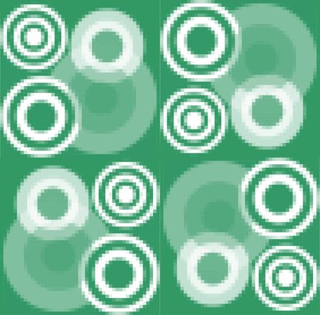 Modern pixelated background with white concentric circle elementsのイラスト素材