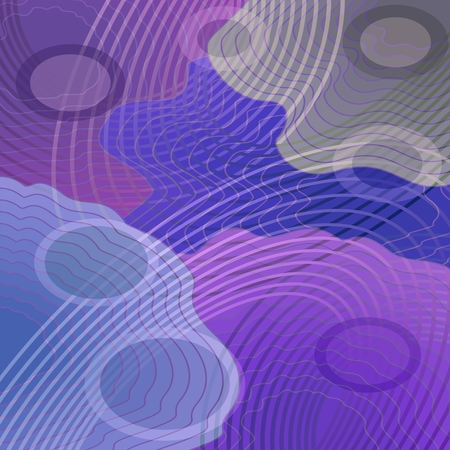 Abstract background, uneven shapes in trendy blue and purple with blending curvesの写真素材