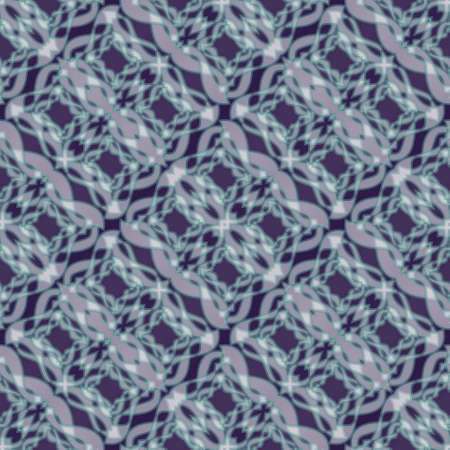 Fine white lace patterns on dark blue background, diagonal striped ornamentの写真素材