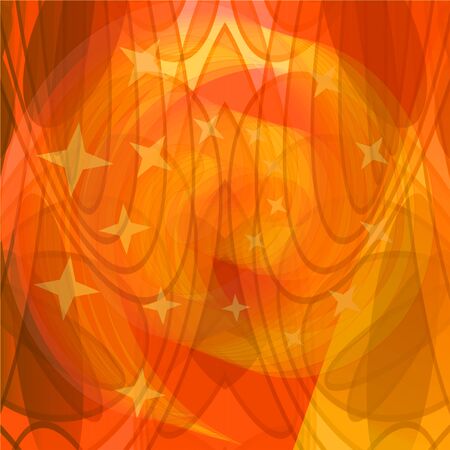 Orange abstract plasma background with semitransparent elementsの写真素材