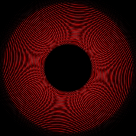 Abstract red circle beams on black background, cosmic theme with rotation motionのイラスト素材