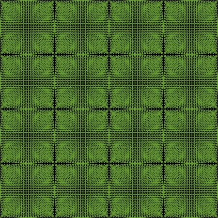 Halftone green and black inverse patterns composed as chessboard, seamless vector backgroundのイラスト素材