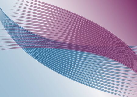 Abstract horizontal background in soft purple and blue, diagonal wavy line shapes, vector EPS 10のイラスト素材