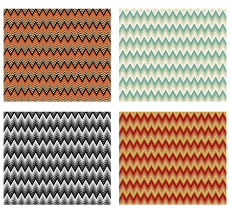 Chevron patterns tile, multicolored design element, decorative seamless backgroundのイラスト素材