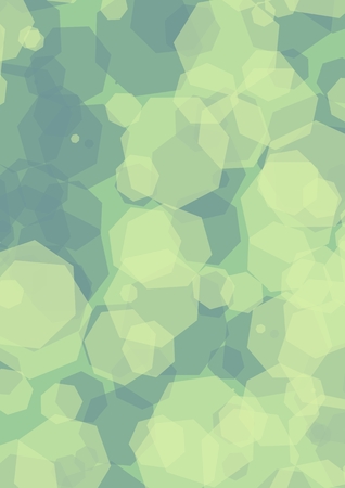 Hexagonal semitransparent green shapes overlapping on dark green background. Modern abstract vector background. Vector EPS 10のイラスト素材