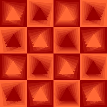 Orange abstract background, checker patterns with blending triangle texture, vector EPS 10のイラスト素材
