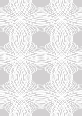 Seamless light contrasting background with uneven circle elements, white line patterns on light gray background, vector EPS 10のイラスト素材