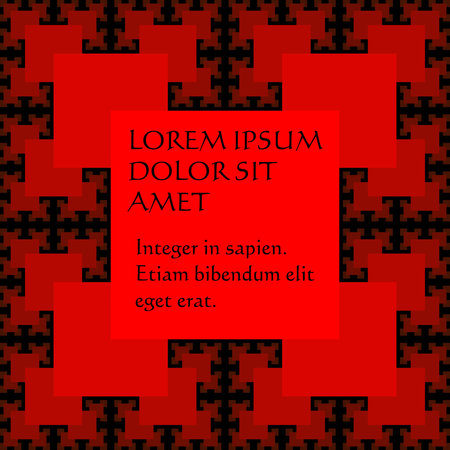 Square significant background, template in Sierpinski fractal style with repeating squaresのイラスト素材