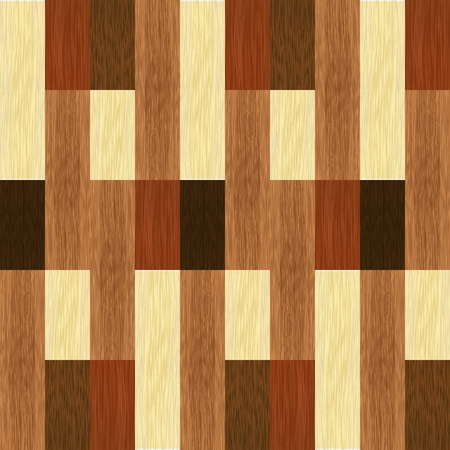 Simple wooden inlays composed of rectangles of differently colored wood. Wooden texture, floor parquet. Vector designのイラスト素材