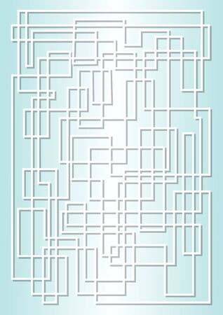 metallic gradient with white lines like a labyrinth, embossed design. Abstract light backgroundのイラスト素材