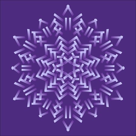 Purple star in optical art style on dark background, fantasy star shape in mysterious colors,のイラスト素材
