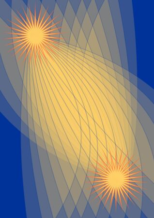 abstract background with two shiny comets on dark blue background, transparency effect, empty background for christmas decoration, place own textのイラスト素材