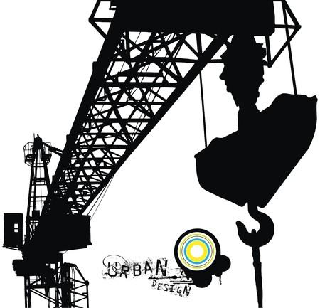 crane vector illustration for your urban designのイラスト素材