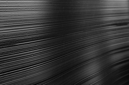 Plastic plate with textured black wave studio