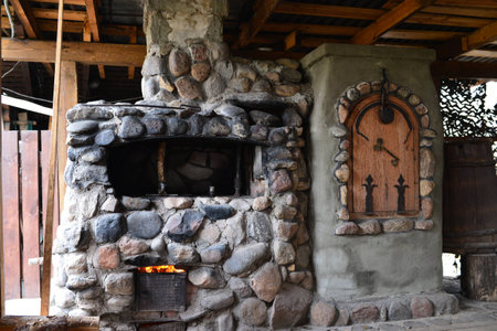 The ancient moonshine still in the village. Serves for production of house alcohol.の写真素材