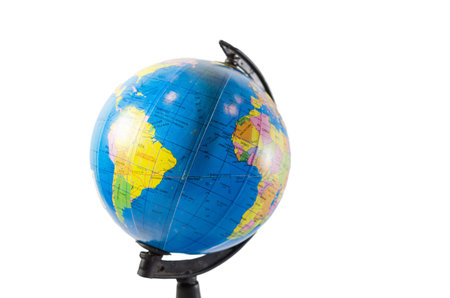 World globe map isolated in white