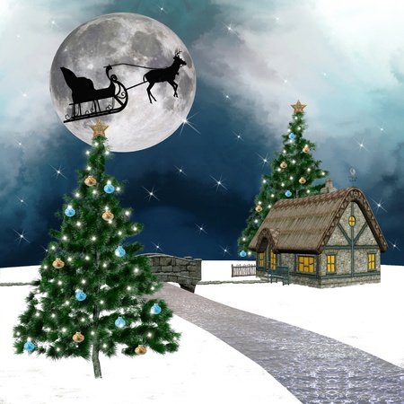 Christmas sceneの写真素材