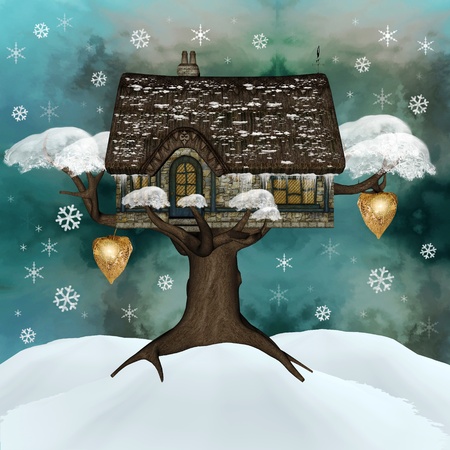 Fairy tale series - winter refugeの写真素材