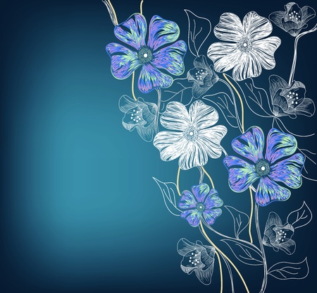 artistic floral designのイラスト素材