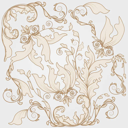 seamless damask textureのイラスト素材