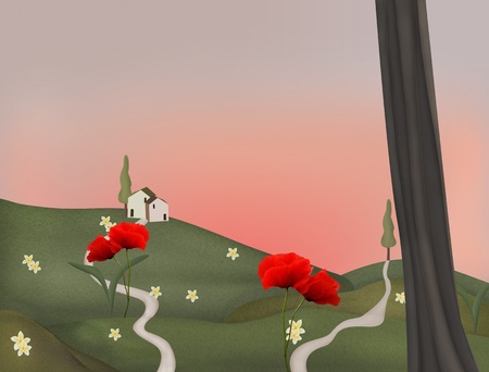 Enchanted nature series - enchanted countryの写真素材