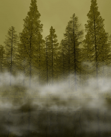 Green lakeの写真素材