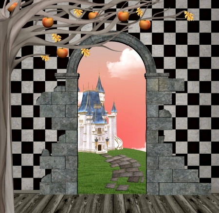 Snow White and the bad apple - backgroundの写真素材