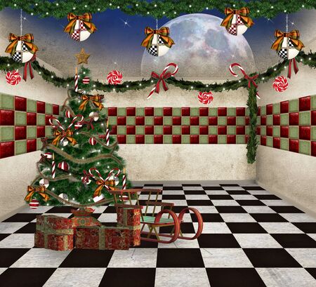 Christmas roomの写真素材