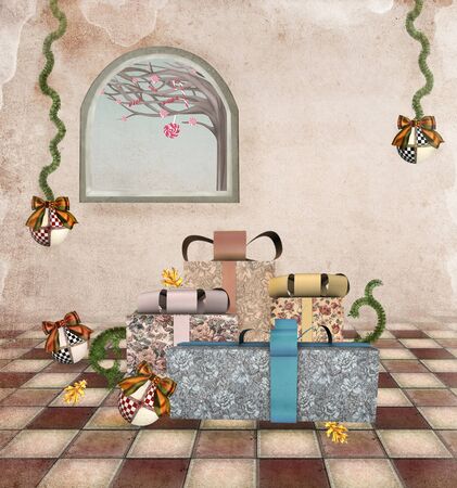 Vintage presents の写真素材