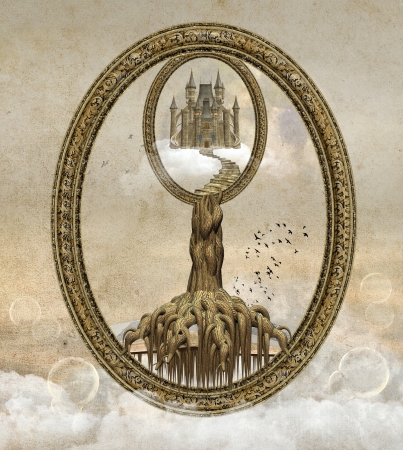 Surreal fantasy illustrationの写真素材