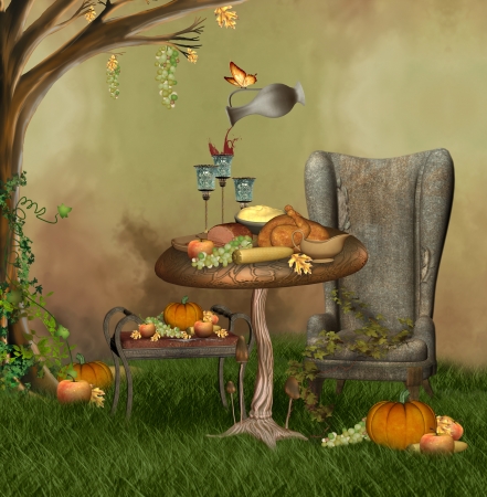 Thanksgiving banquetの写真素材