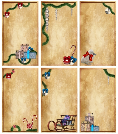 Set of Vintage Christmas Labelsの写真素材
