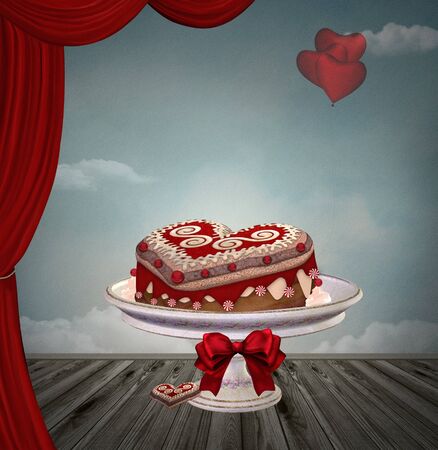 Heart cakeの写真素材